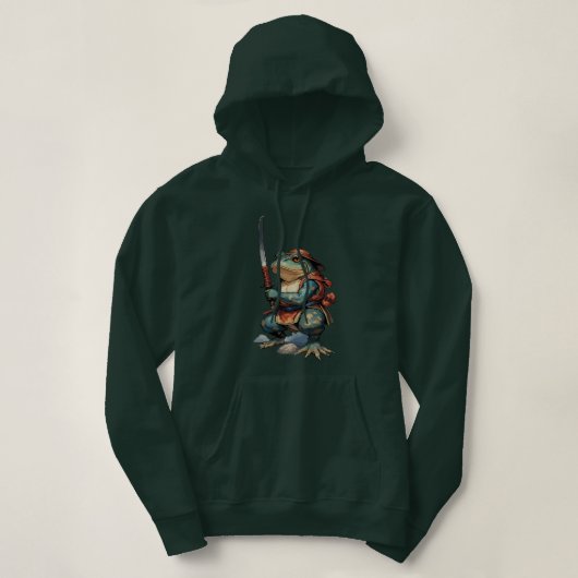 Samurai Kikker Krijger met Katana Hoodie (Design voorkant)