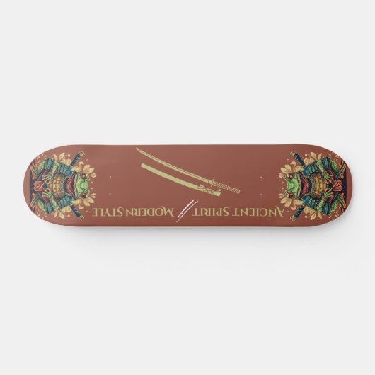 Samurai kikker krijger Skateboard (Horizontaal)