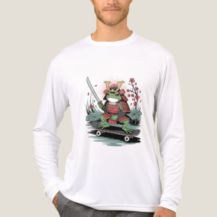 Samurai kikker krijger skateboard shirt met lange