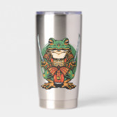 Samurai kikker krijger Thermische Bekermantel Geïsoleerde Drinkbeker (Voorkant)