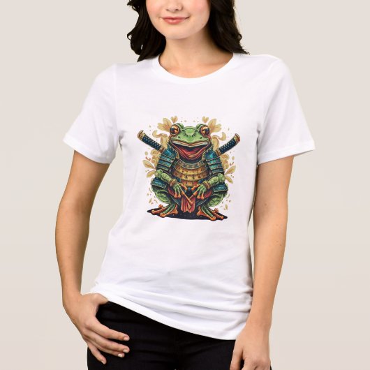 Samurai kikker krijger Vrouwen Tri-blend T-Shirt (Voorkant)