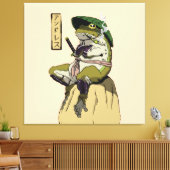 Samurai Kikker Poster Nep Canvas Print Acryl Prent (Insitu (Woonkamer))