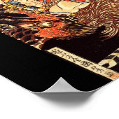 Samurai kill Tengu/bird Painting, c. jaren '1800 Poster (Hoek)