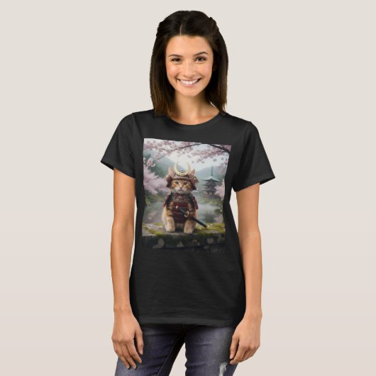 Samurai Kitty T-shirt (Voorkant volledig)