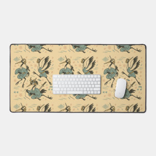 Samurai Kraanvogel met Koptelefoon  Bureaumat