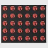 Samurai Krieger mit Schwert in Japan Flagge Cadeaupapier (Vlak)