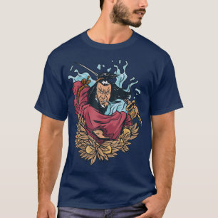 Samurai-krijger anime Japanse manga-minnaar otaku T-shirt