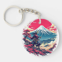 Samurai-krijger bij Mount Fuji Japanse Kunst