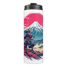 Samurai-krijger bij Mount Fuji Japanse Kunst 