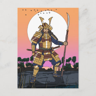 Samurai krijger  briefkaart