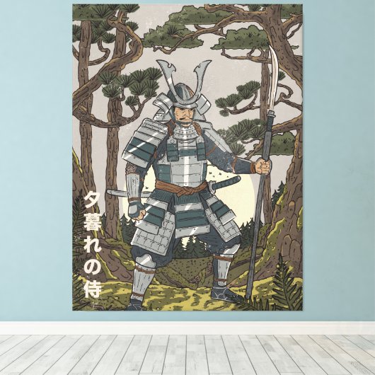 Samurai krijger  canvas afdruk (Insitu (Houten vloer))