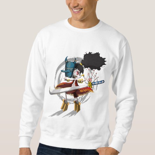 Samurai krijger Chibi demonenmasker Trui (Voorkant)