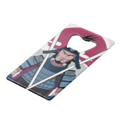 Samurai-krijger Creditkaart Flessenopener (Achterkant Gekanteld)