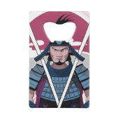 Samurai-krijger Creditkaart Flessenopener (Achterkant)