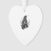 Samurai Krijger Eenhoorn (1) Ornament (voorkant)