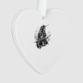 Samurai Krijger Eenhoorn (1) Ornament (voorkant)