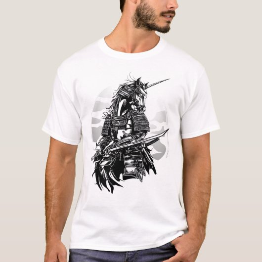 Samurai Krijger Eenhoorn (1) T-shirt (Voorkant)