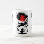 Samurai Krijger en Draak Strijd Koffiemok (Center)