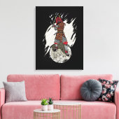 Samurai Krijger Gift Kinder Astronaut Japan Samura Canvas Afdruk (Insitu (Woonkamer))