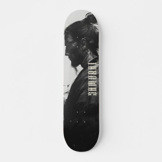 Samurai krijger illustratie persoonlijk skateboard (Voorkant)
