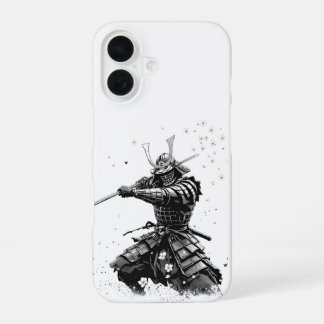 Samurai-krijger in actie Japanse kunst keramiek iPhone 16 Hoesje