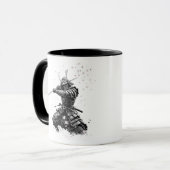 Samurai-krijger in actie Japanse kunst keramiek Mok (Voorkant links)