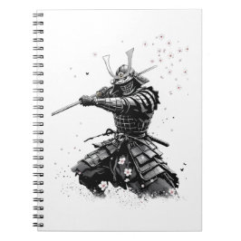 Samurai-krijger in actie Japanse kunst keramiek  Notitieboek