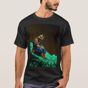 Samurai krijger in gouden harnas epische Japanse k T-shirt