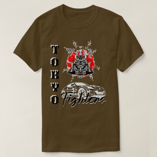 Samurai krijger Japan Tokio stijlkleding Geweldige T-shirt (Design voorkant)