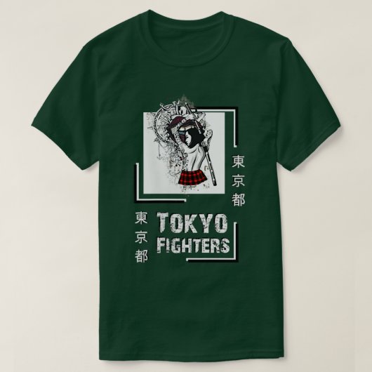 Samurai krijger Japan Tokio stijlkleding T-shirt (Design voorkant)