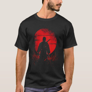 Samurai Krijger Japan Zon Kunst voor Mannen Vrouwe T-shirt