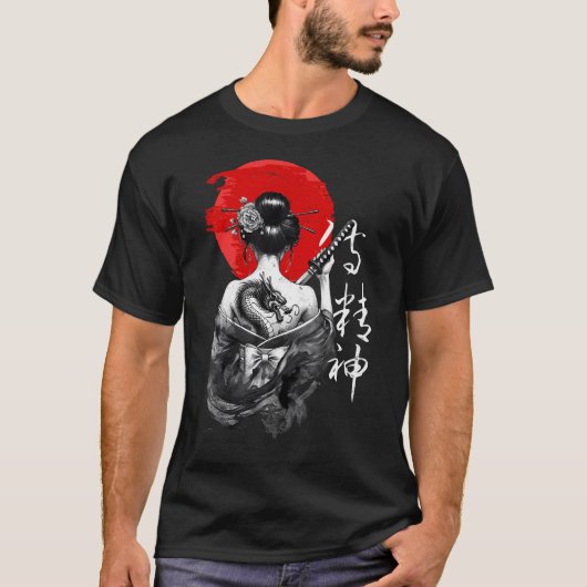 Samurai-krijger Japanse Bushido Katana T-shirt (Voorkant)