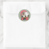 Samurai Krijger Kat Ronde Sticker (Tas)