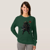 Samurai Krijger Kat T-shirt (Voorkant volledig)