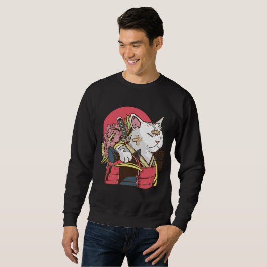 Samurai Krijger Kat Trui (Voorkant volledig)