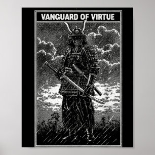 Samurai krijger kunst streetwear Japanse mannen vr Poster
