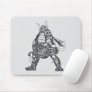 Samurai-krijger met snelvuurkanon muismat