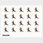 Samurai krijger met zwaard Sticker (Vel)