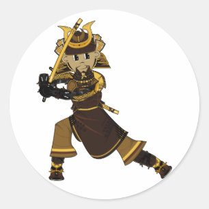 Samurai krijger met zwaard Sticker