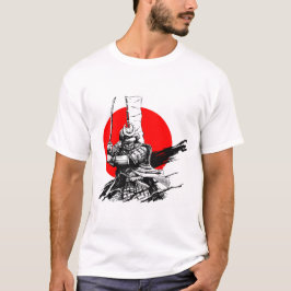 samurai-krijger met zwaard t-shirt