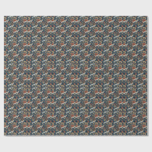 Samurai-krijger & Oceaan Golf Japans Patroon Kunst Cadeaupapier