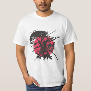 Samurai Krijger – Rode Zon Japans Bushido-ontwerp T-shirt