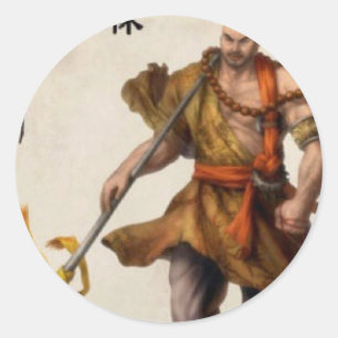 samurai-krijger ronde sticker