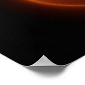 Samurai-krijger Silhouet Tegen Oranje Zon Poster (Hoek)