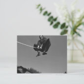 Samurai krijger sprong aanval met een zwaard 3 briefkaart (Staand voorkant)