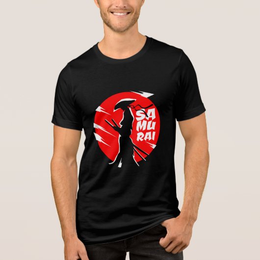 Samurai Krijger Tri-Blend Shirt (Voorkant)