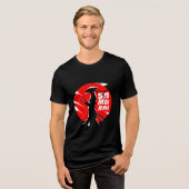 Samurai Krijger Tri-Blend Shirt (Voorkant volledig)