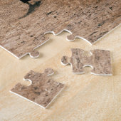 Samurai-krijger valt aan met een zwaard legpuzzel (Zijkant)