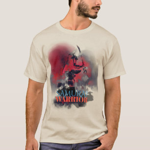 Samurai-krijgerillustratie T-shirt