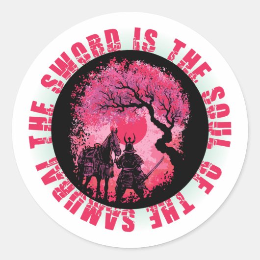 Samurai - Krijgers citaat Ronde Sticker (Voorkant)